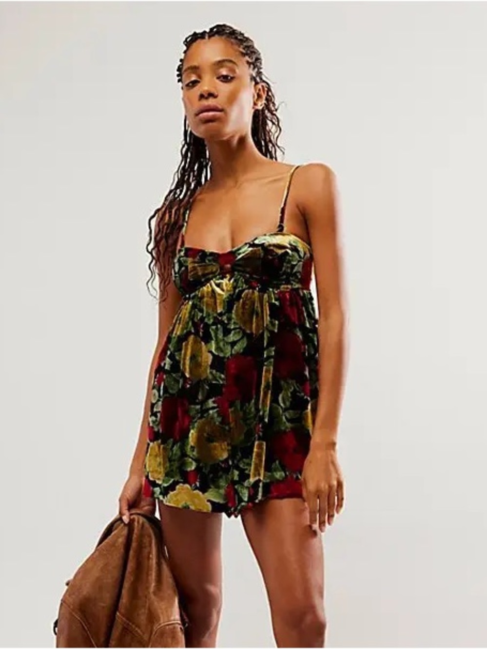 Free People Luna Velvet Romper